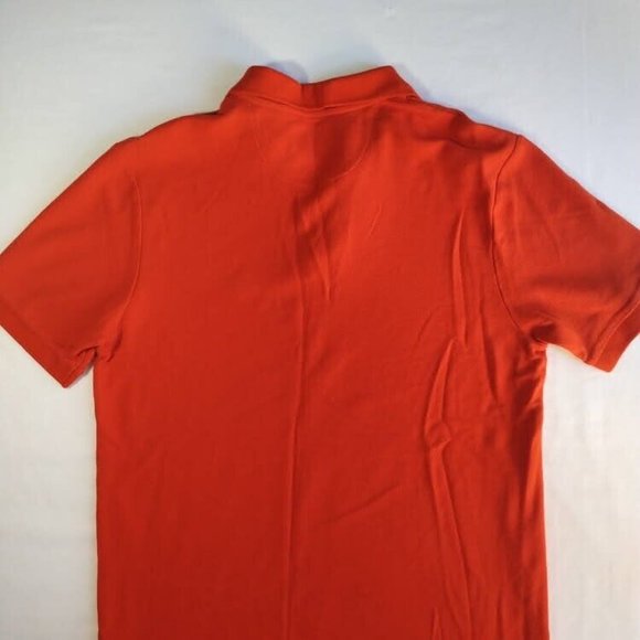 Chaps Ralph Lauren Dark Orange Polo Shirt size Medium M Pique, short sleeve EUC - Picture 2 of 5